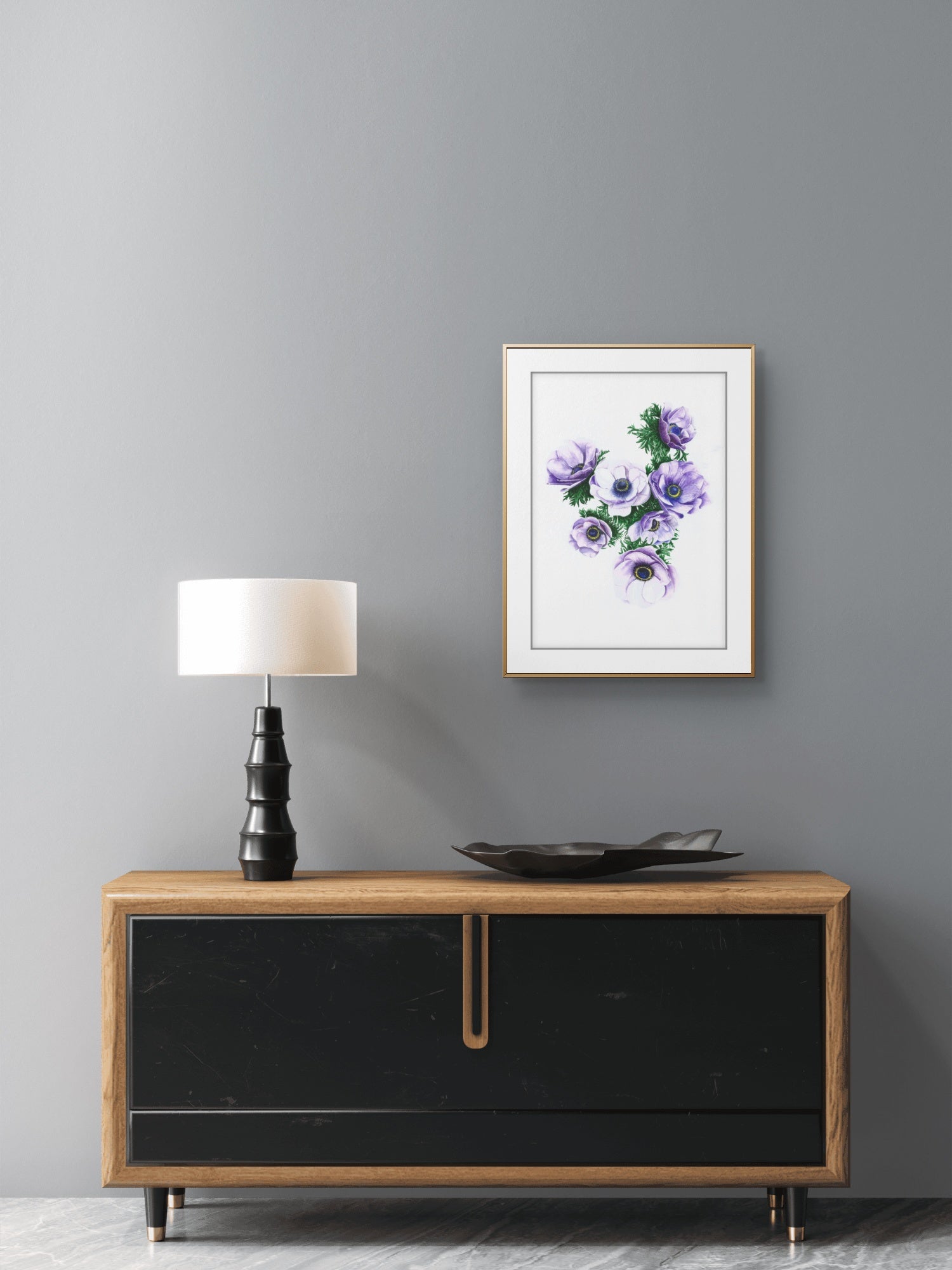 Anemones in Violet - Limited Edition Giclée Print